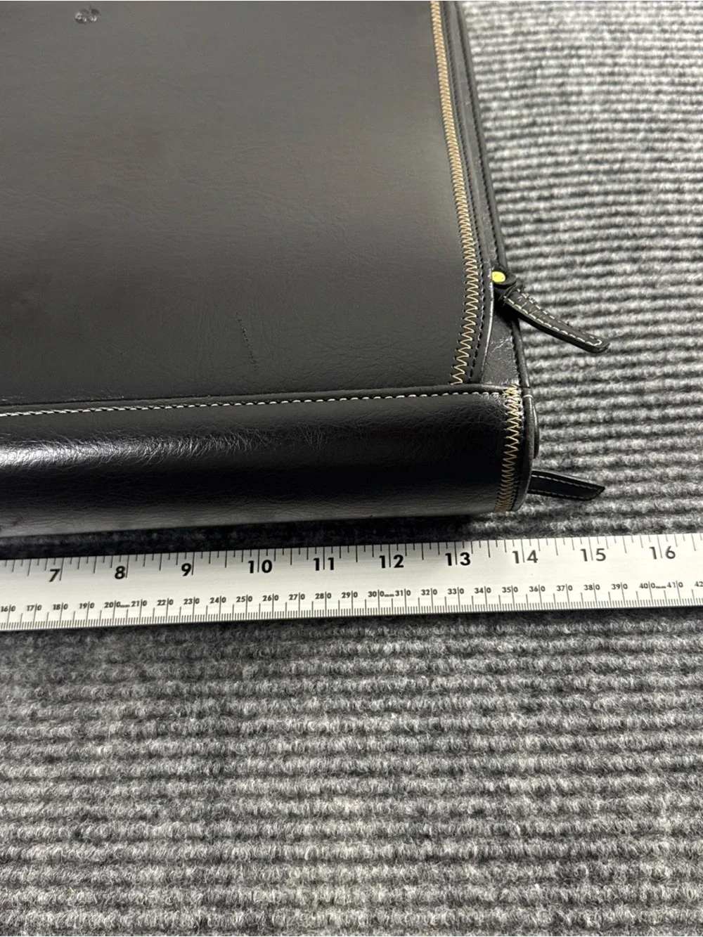 Franklin Covey Binder Briefcase Organizer With Double Handles Black Leather
